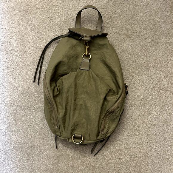 Rebecca Minkoff Julian Washed Nylon Olive Gold Brass Backpack main image 5